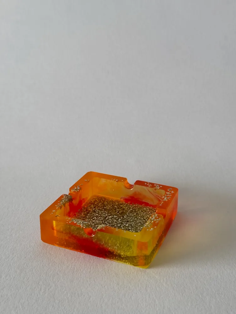 Fire Rocks Resin Ashtray