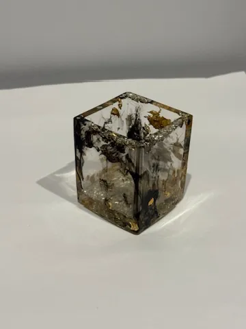 Gold Leaf Resin Trinket Box